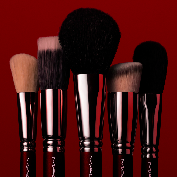 MAC Cosmetics brushes.